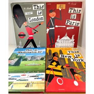 Lot of 4 M. SASEK Children's Books~This Is Washington~London~New York~Paris